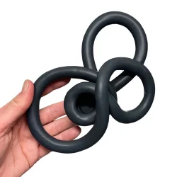 Snirkle snrkle - keramik lysestage - sort