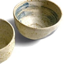 Lidt strre srling - keramik skl-potte - blt strejf