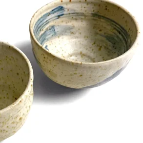 Lidt strre srling - keramik skl-potte - blt strejf