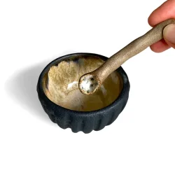 Lille skl p fod - sort rustik