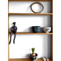 Lille srling - keramik kop-potte -bl sort