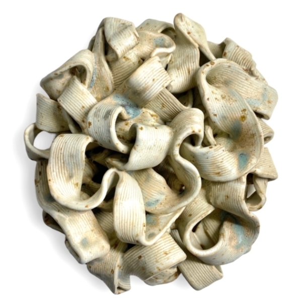 Krllet - keramik vgophng - creme grn