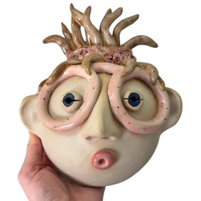 Hottentot brilledame  - keramik v�goph�ng - Blondine