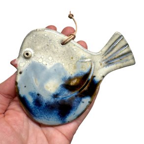 Lille fugl - keramik v�goph�ng - bl�