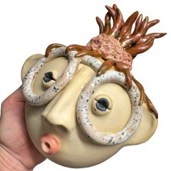 Hottentot brilledame  - keramik v�goph�ng - R�dtop