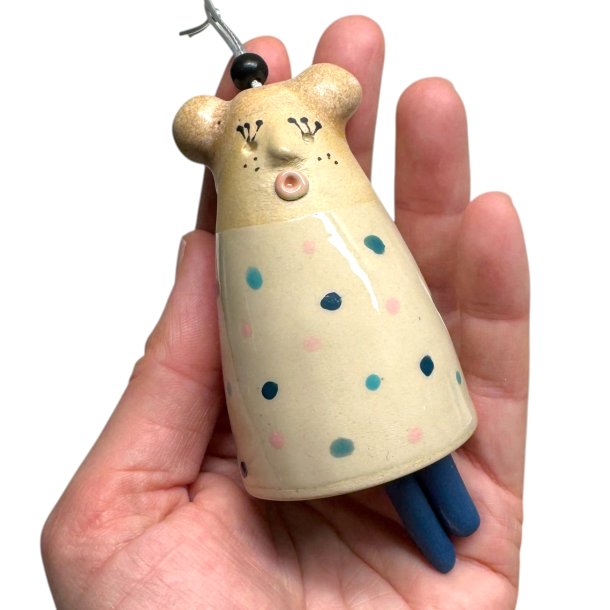 Finurlig klokke - keramikfigur - 129