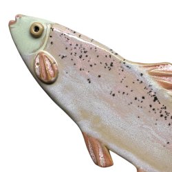 L�kker sild - keramik fisk til v�ggen - Pink