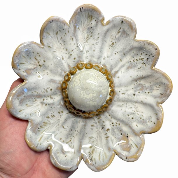 Blomst - Keramik v�goph�ng -  Sp�ttet �17