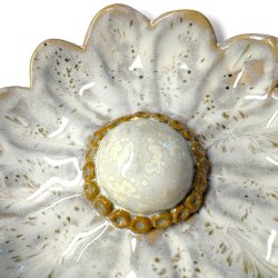 Blomst - Keramik v�goph�ng -  Sp�ttet �17