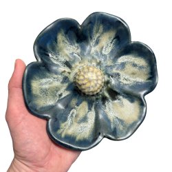 Blomst - Keramik v�goph�ng - Bl� �17