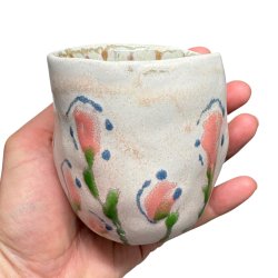 Kunst kop- keramik kop - blomster
