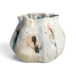 Skulpturel keramik vase -  blomst