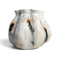 Skulpturel keramik vase -  blomst