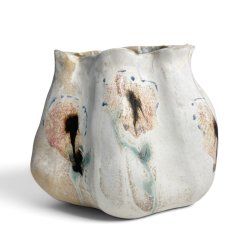 Skulpturel keramik vase -  blomst