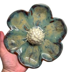 Blomst - Keramik v�goph�ng - Bl�gr�n �21