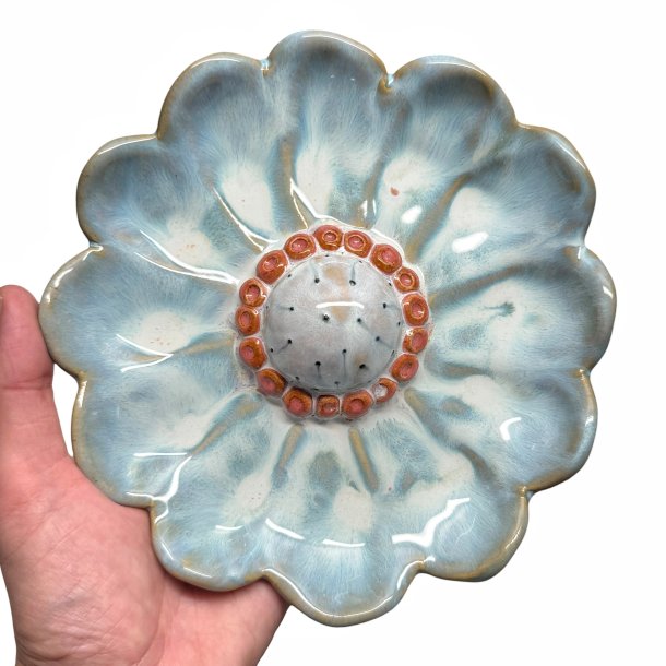 Blomst - Keramik v�goph�ng - Turkis �20