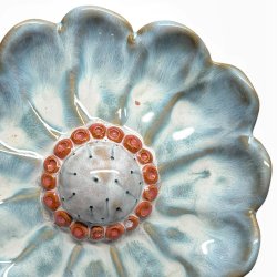 Blomst - Keramik v�goph�ng - Turkis �20