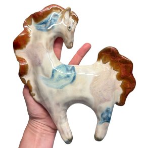 En Hest - keramik v�gfigur - 2.sort.