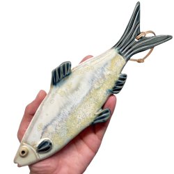 L�kker sild - keramik fisk til v�ggen 