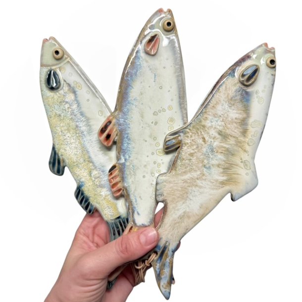L�kker sild - keramik fisk til v�ggen 