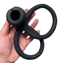 Snirkle snrkle - keramik lysestage - sort 