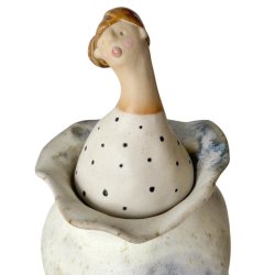 Vase med l�g - keramik vase - 2. sort