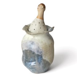 Vase med l�g - keramik vase - 2. sort
