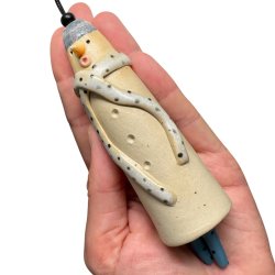 Finurlig klokke - Keramik snemand - 129