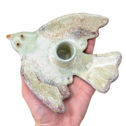 Flyv fugl - keramik lysestage - Pastel