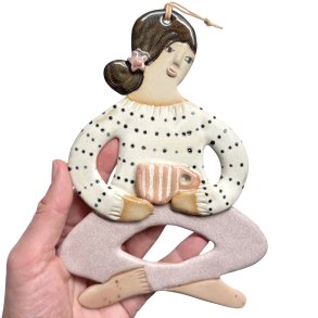 Hyggestund - keramik dame v�goph�ng - Helle