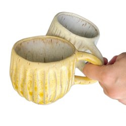 Hyggekop - keramik kop - gul