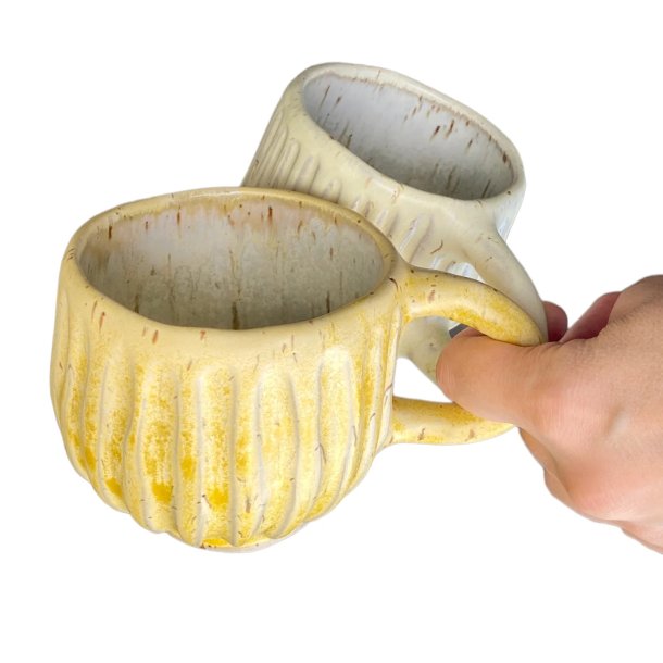 Hyggekop - keramik kop - gul