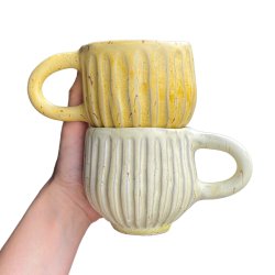 Hyggekop - keramik kop - gul