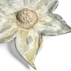 Stor Klematis - Keramik blomst vgophng - Gylden - 36