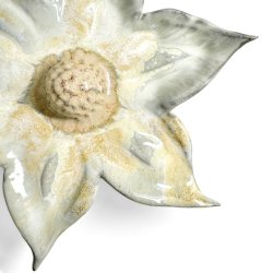 Stor Klematis - Keramik blomst vgophng - Gylden - 36