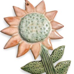 Solsikke - keramik blomst vgkunst - pink