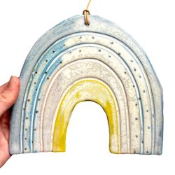 Regnbue - keramik vgophng - flere strrelser