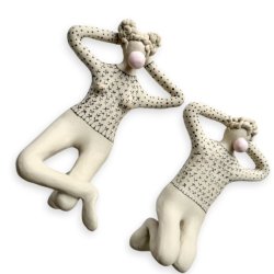Bubblegum blsende pige - hnge/ ligge keramik figur