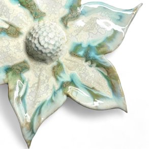 2. sort. Stor Klematis - Keramik blomst vgophng - Grn- 36