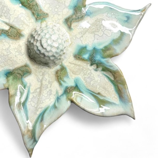 2. sort. Stor Klematis - Keramik blomst vgophng - Grn- 36