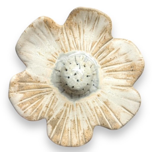 Blomst - Keramik vgophng - Beige creme 18