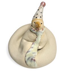 Smeltet snemand - keramik figur - prik