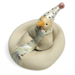 Smeltet snemand - keramik figur - prik