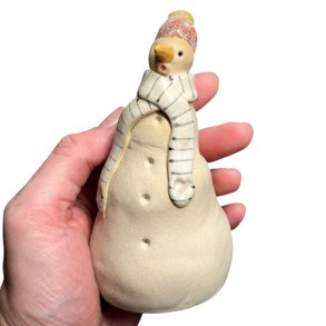 Snemand - keramik figur - Rosa