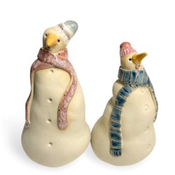 Snemand - keramik figur - Rosa