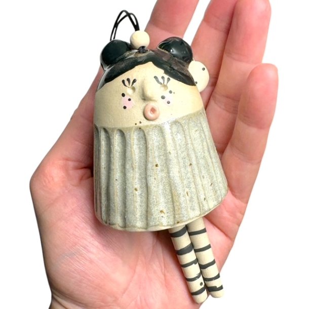Finurlig klokke - keramik engel  - 101