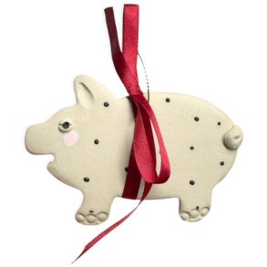 Keramik julegris - prikket