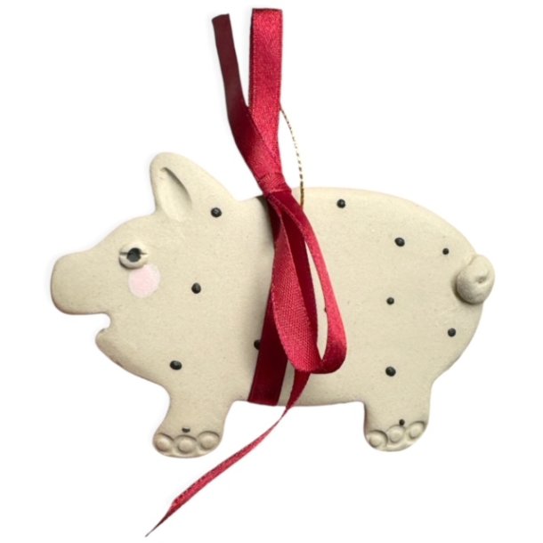 Keramik julegris - prikket