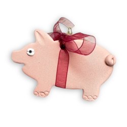 Keramik julegris - lyserd