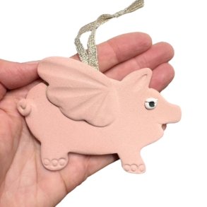 Flyvende keramik julegris